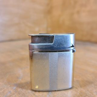 Vintage Ronson Essex Pocket lighter Metal Brushed Steel 3