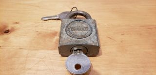 Vintage Dominion Padlock,  W/original Keys Antique Lock Canada