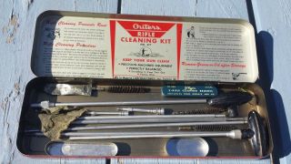 Vintage Outers Gunslick Rifle Gun Cleaning Kit No.  477 In Metal Box