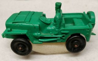 Vintage 1960s U.  S.  Army Jeep Willys Green Auburn Rubber 4 " 654