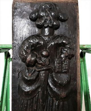 16 th C Saint Paul religious carving panel Antique french architectural salvage 2