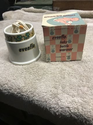 Vintage Evenflo Ceramic Bottle Warmer With Gift Box