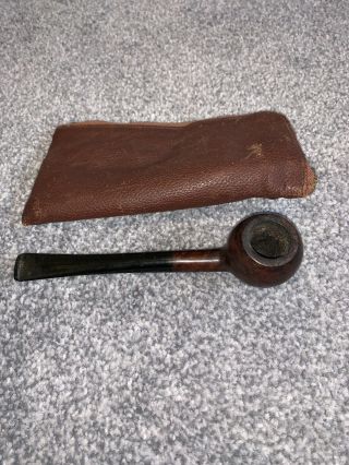Vintage Imperial Treble British Made Estate Pipe Orlik Leather Pipe Case