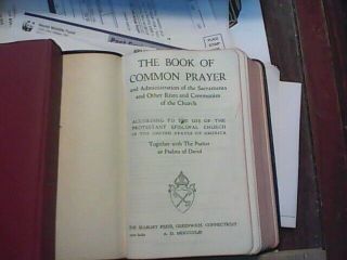 The Book of Common Prayer The Hymnal Vintage Leather 1952 Seabury Press 2