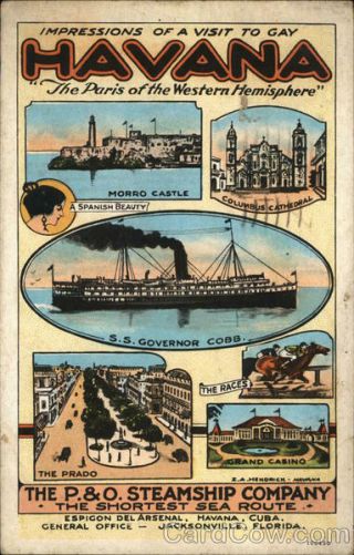 Cuba 1930 Impressions Of A Visit To Gay Havana Teich Antique Postcard Vintage