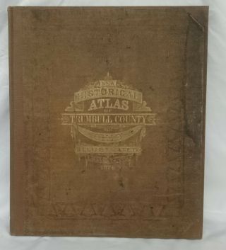 Combination Atlas Map Of Trumbull County Ohio First Edition 1874 L.  H.  Everts Vg
