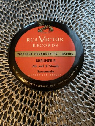 Vintage Record Brush Cleaner Duster Pad Rca Victor Victrola Breuner’s