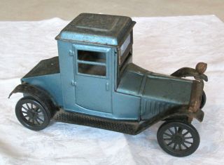 Vintage Blue Bandai Tin 1913 Packard Friction Toy Car Japan