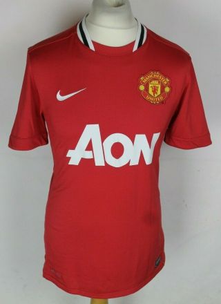 Vintage Manchester United Home Football Shirt 11 - 12 Mens Medium Nike