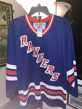 Vtg Ccm Nhl York Rangers Sewn Hockey Jersey Made In Canada Mens Medium Great