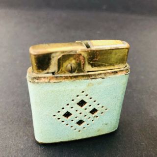 Vintage Prince Gardner Leather Lighter Teal Made In Japan Smoking Tobacciana 3