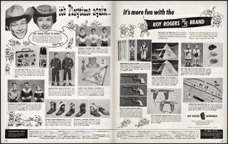 1955 Roy Rogers Dale Evans Rr Western Toys Clothing Vintage Photo Print Ad L60