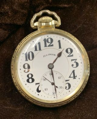 Antique Illinois 21 Jewel Bunn Special Case 60 Hour 14k Gold Filled Watch