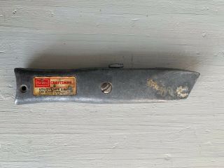 Vintage Craftsman Utility Knife Retractable Box Razor Usa 9 - 9487 Blade 99514