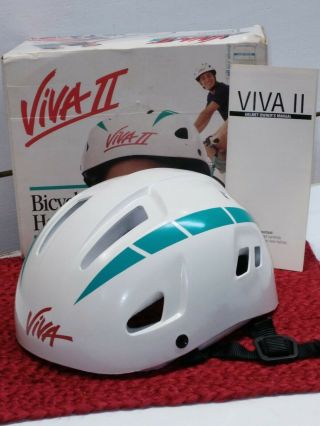 Vintage Viva Ii Bicycle Helmet Bsi 1990 Nos Box Shows Minor Wear D8