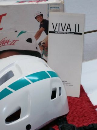 Vintage Viva II Bicycle Helmet BSI 1990 NOS Box Shows Minor Wear D8 2