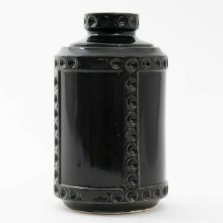 Vintage Mccoy American Art Pottery 1950s Cookie Jar 254 Black Thumbprint 11 "