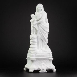 Virgin Mary Statue | Our Lady Of Victories | Child Jesus | Antique Porcelain 16 "