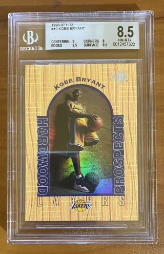 Kobe Bryant - Bgs 8.  5 - 1996 - 97 Upper Deck Ud3 19 Hardwood Prospects La Lakers