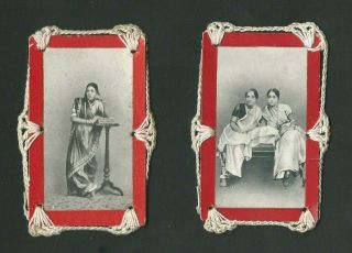 Scarce - 2x Nautch Girls - Lace Edge Cigarette Cards - B.  A.  T.  C.  1907 Gp.  2 (qs04)