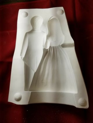 Vintage Mindy Mold Corp Ceramic Slip Casting Mold M - 171 Bride & Groom.  D006 3