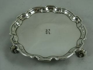 Rare George Ii Solid Silver Salver 1737,  189gm