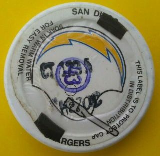 1970 Nfl San Diego Chargers Vintage Gatorade Football Helmet Bottle Cap Top Lid