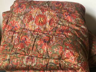 Rare Ralph Lauren Galahad Grand King Comforter Vintage Paisley Bedspread Euc