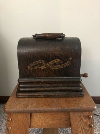 Antique Edison Gem Phonograph Model C Reproducer Music Player Gramophone