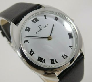 Universal Geneve White Roman Dial Ref.  842111/02 Cal.  42 Swiss Vintage Watch
