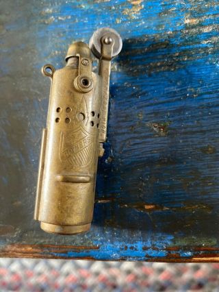 Vintage Lift Arm Antique Metal Pocket Cigarette Lighter 2