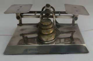 Rare Edwardian English Silver Postal Scales By George Betjenmann & Sons C.  1903