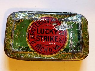 Vintage Lucky Strike Tobacco Tin Ra Patterson Tobacco Co Richmond