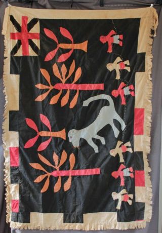 Asafo Flag,  Frankaa War Flag Fante /fanti Ghana,  Applique,  Textile Art,  Drapeau