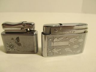 2 Vintage Butane Lighters Kreisler And Bentley.