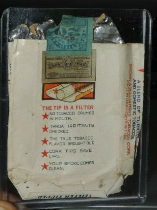 OLD VINTAGE VICEROY CIGARETTE TOBACCO FILTER TIPPED EMPTY PACK ADVERTISING 2