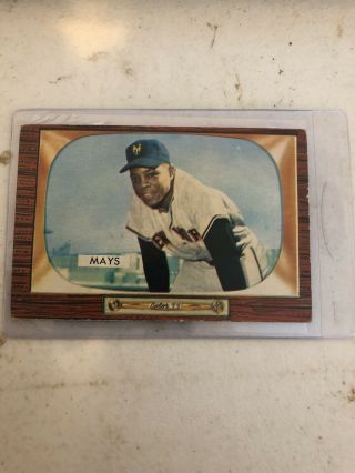 1955 Bowman Baseball Card: Willie Mays (hof) 184