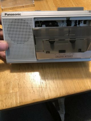 Vintage Panasonic Rq - 341a Portable Cassette Recorder Player Microphone
