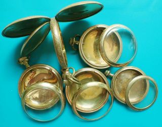 Antique 5 Gold Filled Pocket Watch Cases For Scrap Or Use 4 18s 1 12s 245.  6g Tw