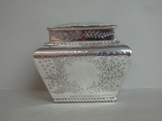 Edwardian Solid Sterling Silver Tea Caddy - Mappin & Webb - London 1905 - 163g