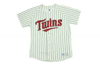 Vintage Russell Athletics Minnesota Twins Pinstripe Baseball Jersey Large