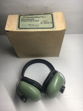 Vintage David Clark Straightaway Ear Hearing Protector Protection - Model E805 - S