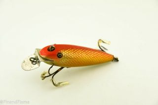 Vintage Creek Chub Wiggler 100 Minnow Antique Fishing Lure Rare Goldfish JT01 2
