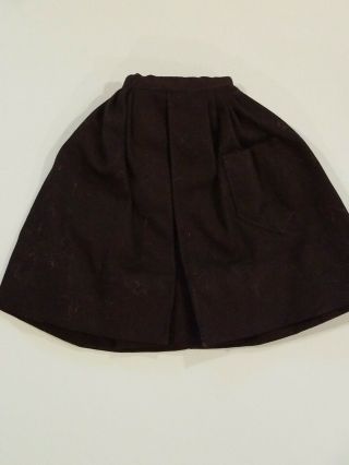 Vintage Barbie 1962 Pak Black Cotton Gathered Skirt