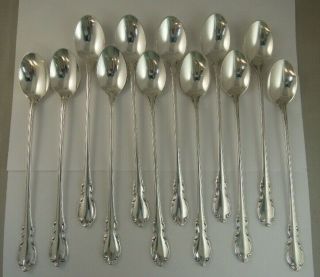 12 Sterling Silver Ice Tea Spoons Towle “legato”
