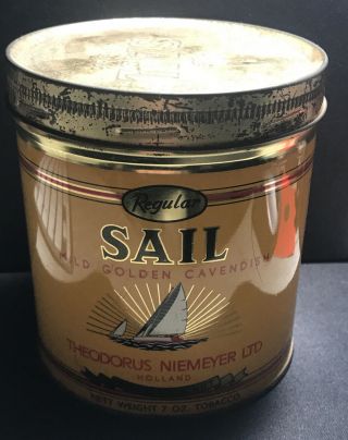 Sail Mild Golden Cavendish Theodorus Niemeyer Ltd Holland Pipe Tobacco 7 Oz Can