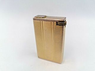 Collectible Feudor Gas Lighter Made In France Pink Gold Plated
