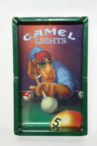 Joe Cool Camel Lights Cigarette Advertising Ashtray Pool Table Billiard Man Cave