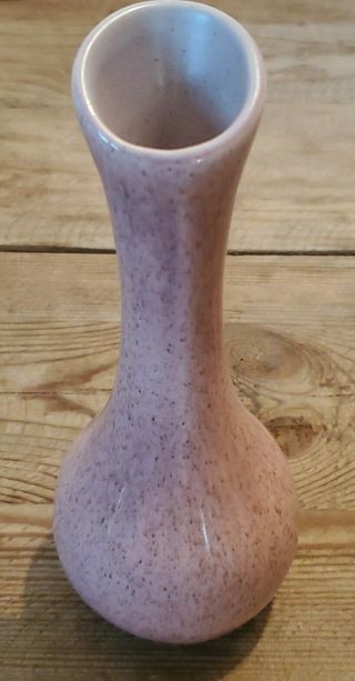 Vintage Red Wing Art Pottery Bud Vase Speckled Zephyr Pink Fleck 433