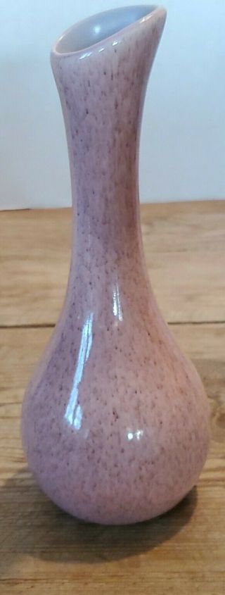 Vintage Red Wing Art Pottery Bud Vase Speckled Zephyr Pink Fleck 433 2